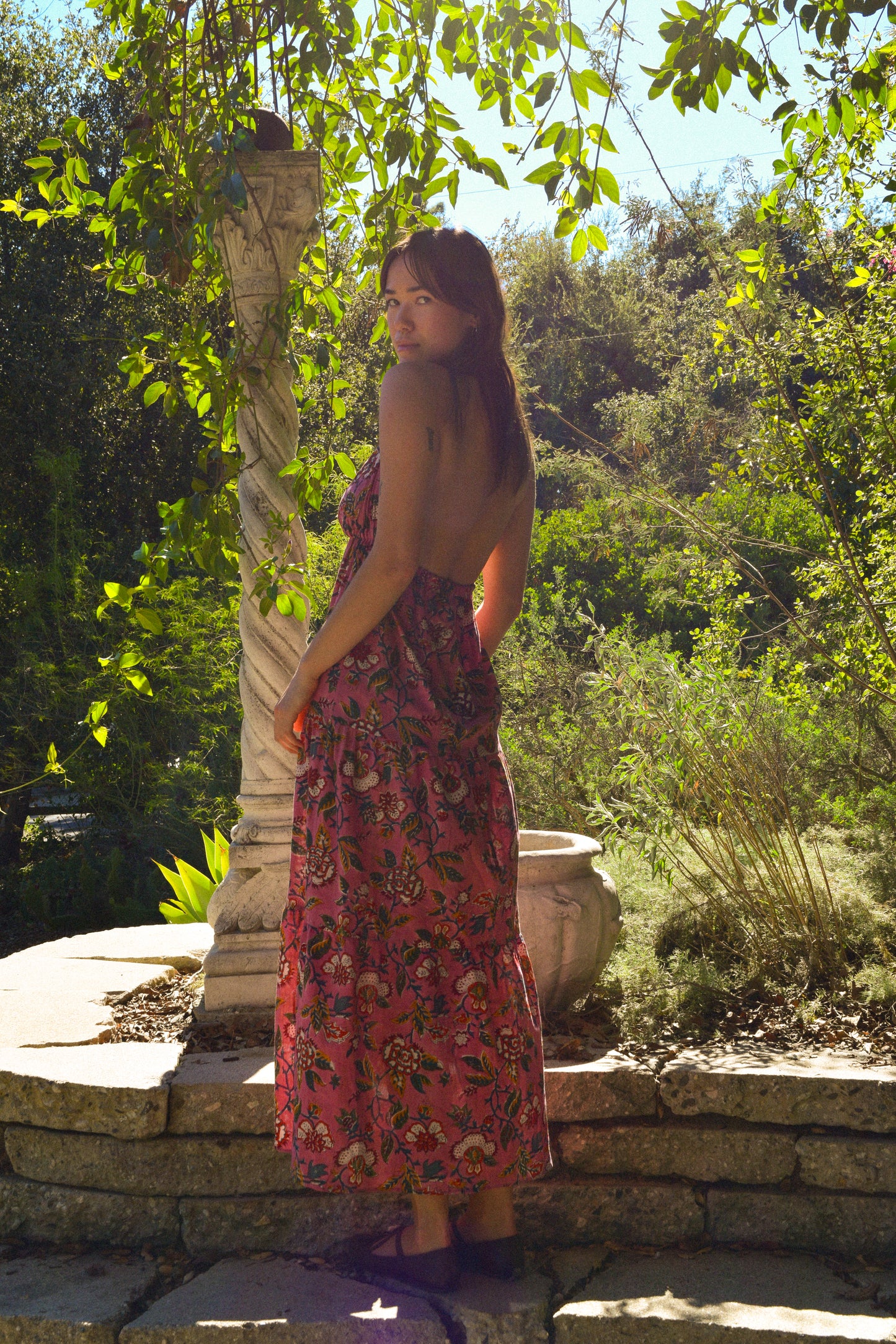 KALI MAXI DRESS - PINK FLORAL