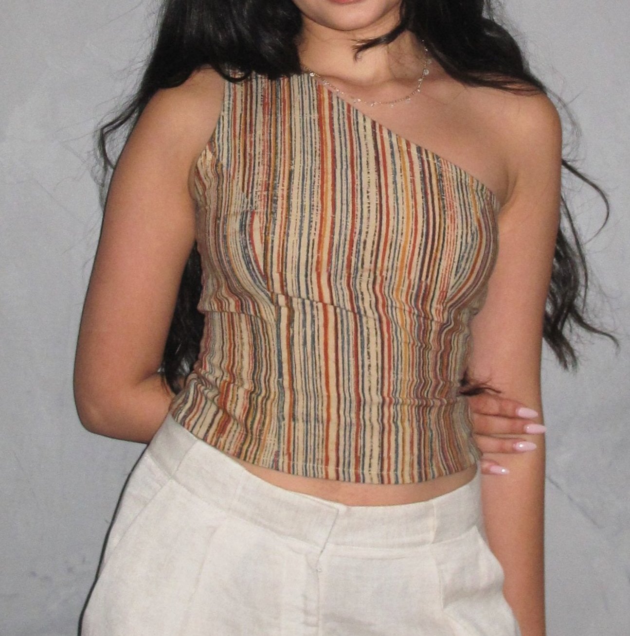 KERALA TOP - NEUTRAL STRIPES