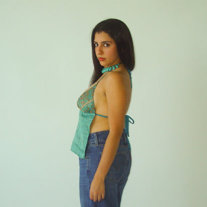 THE GOA TOP IN AQUA