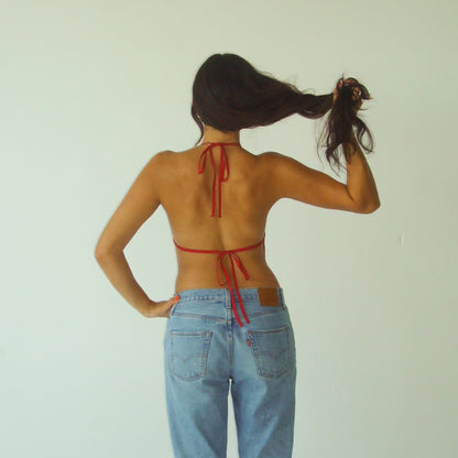 THE GOA TOP IN MAROON CHIFFON