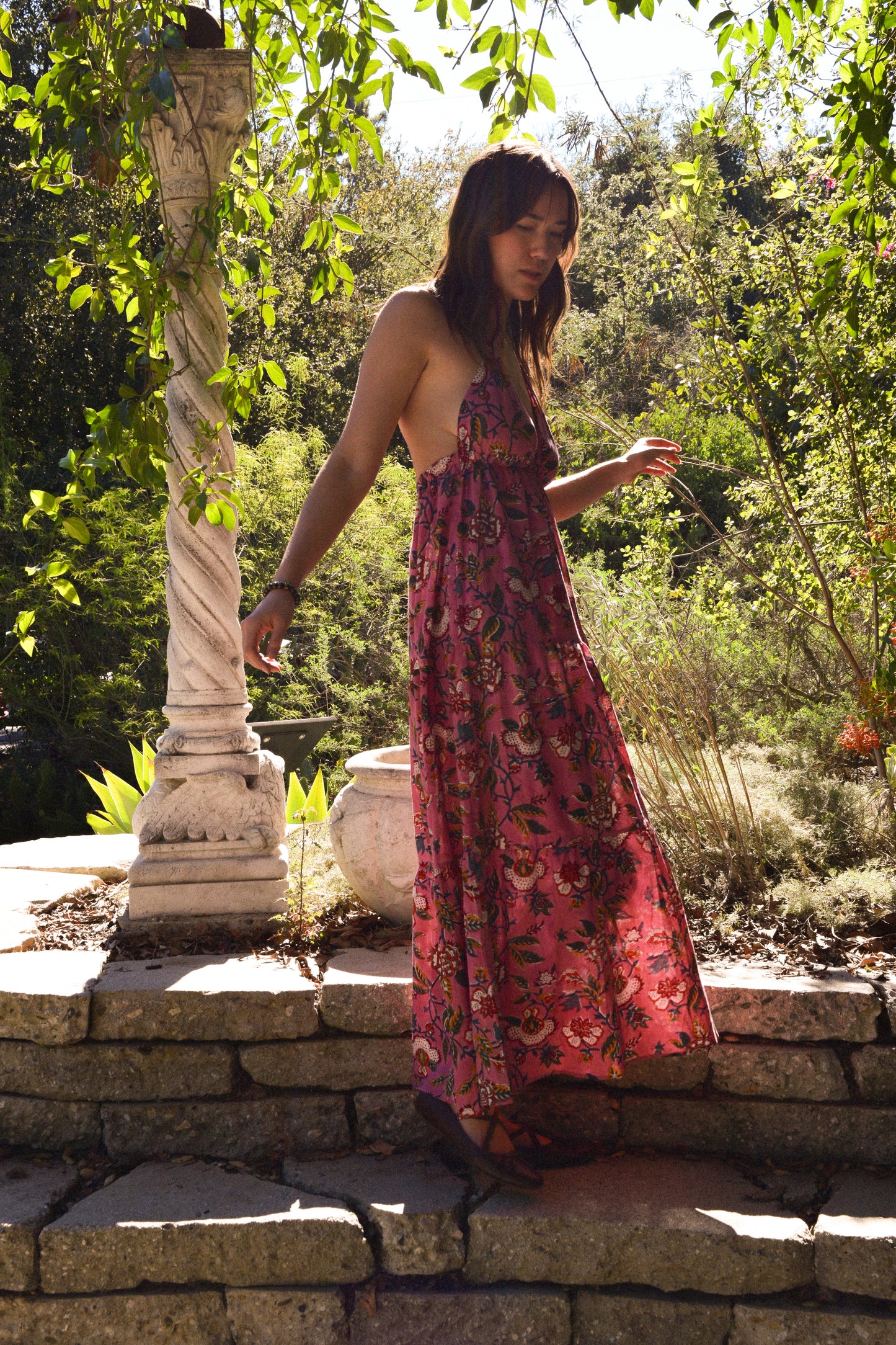 KALI MAXI DRESS - PINK FLORAL