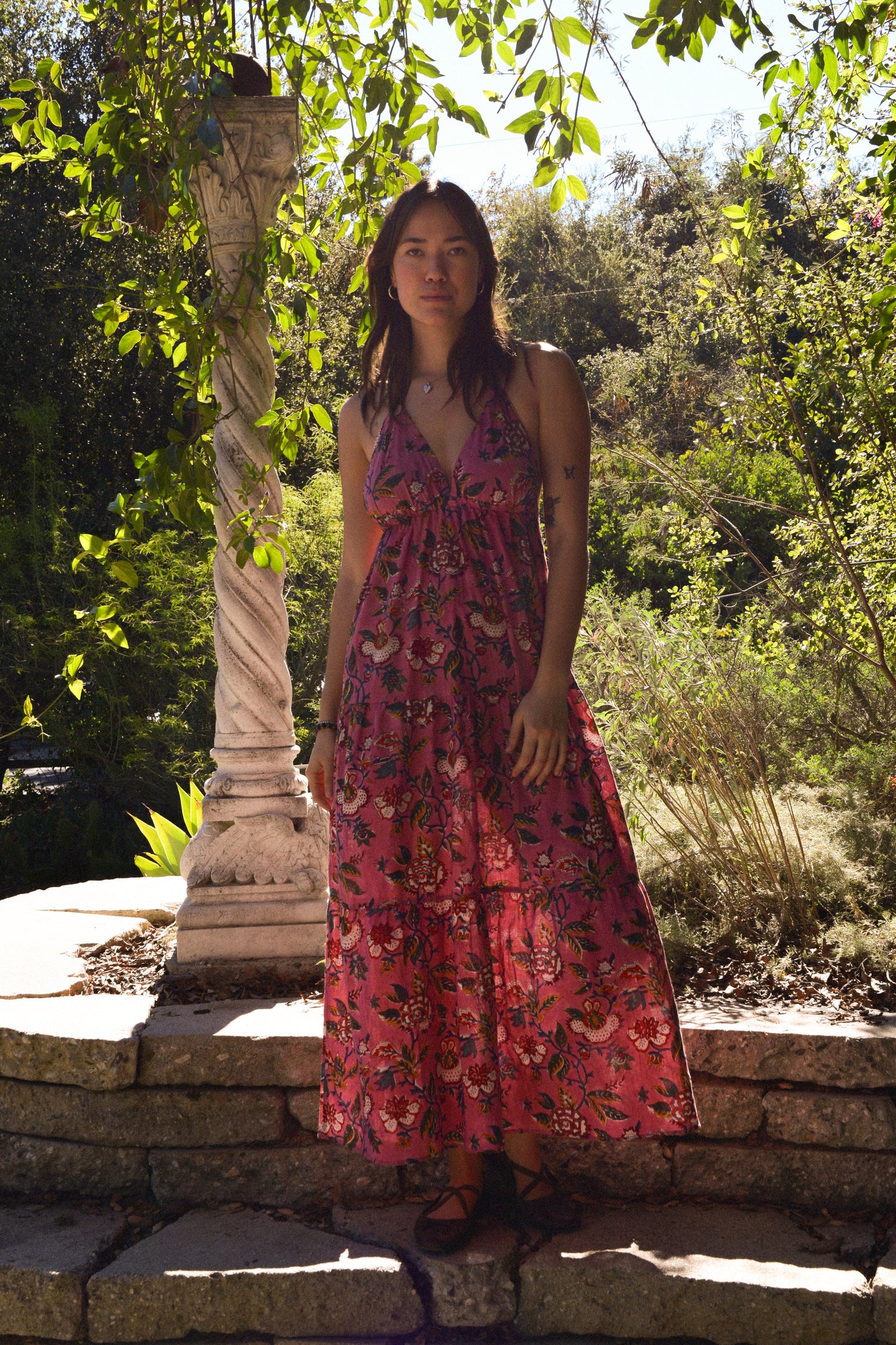 KALI MAXI DRESS - PINK FLORAL