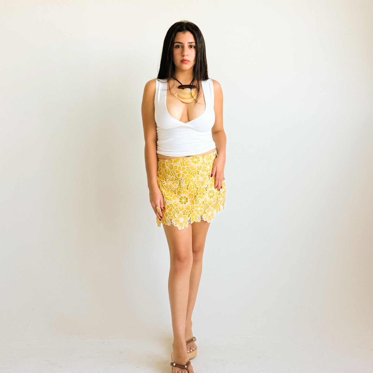 THE MINI IN YELLOW CUTWORK