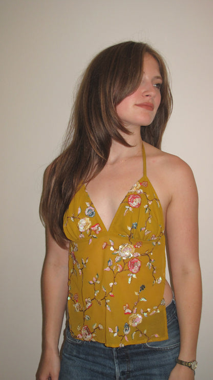 GOA TOP - YELLOW W/ SEQUINS