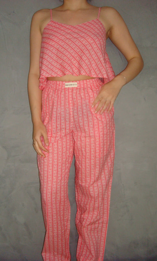 UNA PANTS PINK STRIPES